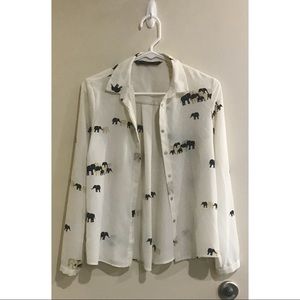 Zara Basics Elephant Blouse